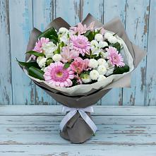 Букет цветов из:  Герберы, Альстромерии и Хризантемы в Петровске