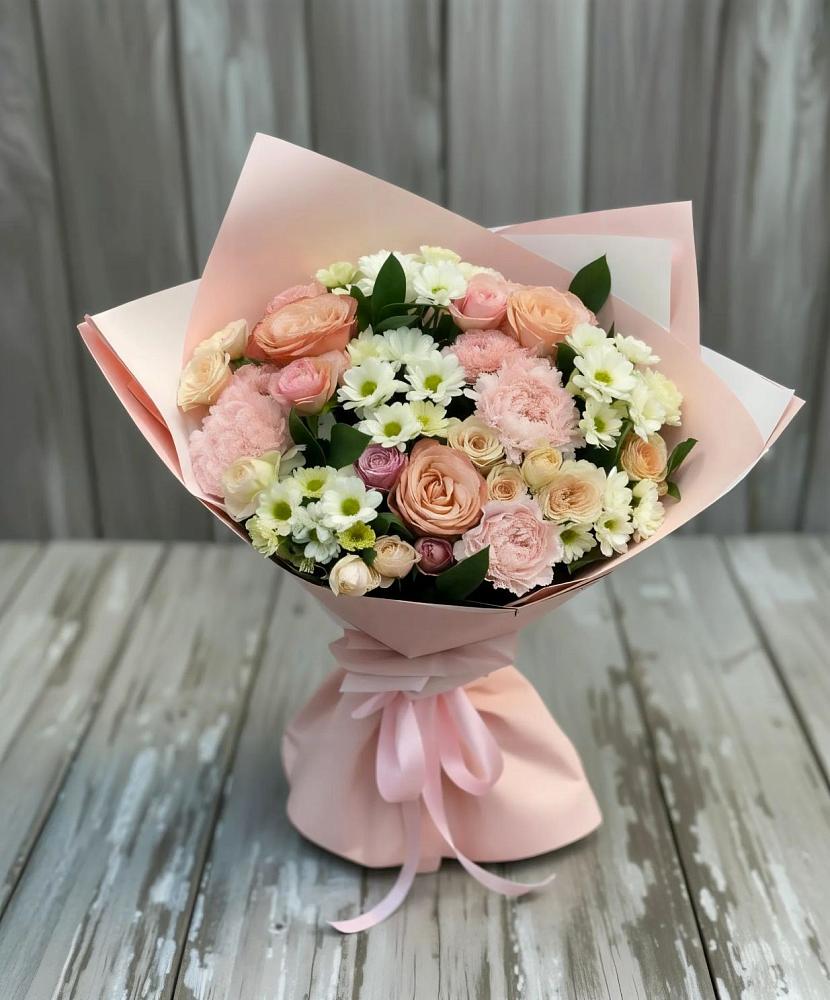 Букет цветов из: Гвоздики, Розы и Хризантемы в Петровске