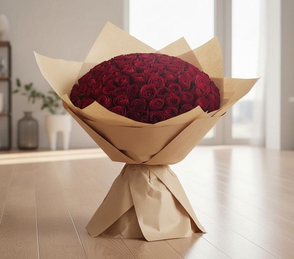 Букет 101 Красная роза в Петровске
